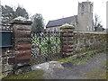 Gates and pillars to the churchyard of St Mary