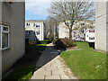 Path through flats, Caburn Court, Southgate, Crawley