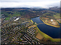 Milngavie and the reservoirs from the air