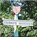 TL9453 : Thorpe Morieux village sign by Adrian S Pye