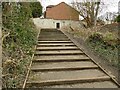 Steps to a footbridge