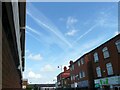 Contrails over Clarendon Place