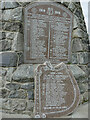 Muir of Ord war memorial - plaques