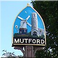 TM4888 : Mutford village sign by Adrian S Pye