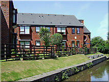 SK0418 : Canalside apartments in Rugeley, Staffordshire by Roger  D Kidd