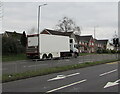 ST3091 : White Tesco lorry, Malpas, Newport by Jaggery