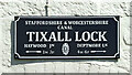 Sign board by Tixall Lock in Staffordshire