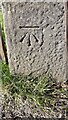 Benchmark on gatepost on north side of Sutton Lane