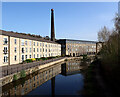 The Leeds and Liverpool Canal seen from the Britannia Street footbridge, Bingley