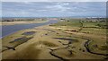 NY3561 : Aerial view of the River Eden towards Rockliffe by Martin