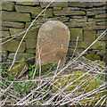 Drain marker stone, Deer Hill End Road, Meltham