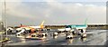 Belfast International Airport during a lull in Storm Desmond on 13.01.20