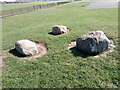 View of boulders in Parsloes Park