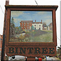 TG0123 : Bintree village sign (north face) by Adrian S Pye