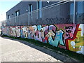 View of street art on the River Lea towpath at Old Ford #6