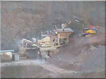 ST1282 : Rock crusher at Taffs Well Quarry by Gareth James