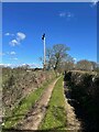 Farm track to Delmonden Lane