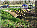 Broadfield Brook passes under Tollgate Hill, Broadfield, Crawley