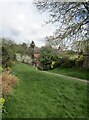 Footpath to The Woodlark Inn and Church Street, Lambley