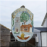TG0207 : Garvestone village sign by Adrian S Pye