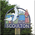 TF9800 : Scoulton village sign by Adrian S Pye