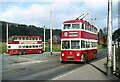 Belfast Trolleybus 210 leaving Whitewell terminus - 1968