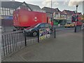 Royal Mail lorry on Church Lane, Kingsbury