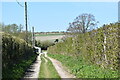 Track to Broughton Down Farm