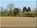 Footpath across a freshly tilled field