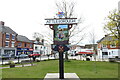 TM0495 : Attleborough town sign (north-east face) by Adrian S Pye