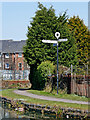 Towpath and signpost at Tipton Junction, Sandwell