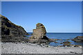 NJ8864 : Coastal rock, Aberdour Bay by Bill Harrison