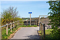 SK9472 : Cycle Route 64 at the Fossdyke Navigation crossing by Oliver Mills