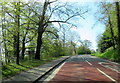 A449 approaching Malvern Wells village sign