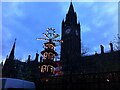 SJ8398 : Manchester Town Hall with Christmas Market by A J Paxton