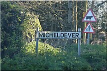 SU5140 : Micheldever village entry sign by David Howard