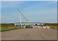 TL3964 : Bridleway bridge under construction, Northstowe (3) by Martin Tester