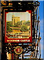 Two name signs on the Windsor Castle pub, Newport