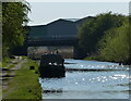 Narrowboat moored near Stoke Works Footbridge No 43