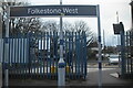 Folkestone West Station sign