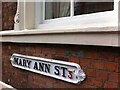 Street sign, Mary Ann Street