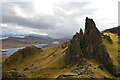 NG4953 : Pinnacles at the Old Man of Storr, Isle of Skye by Andrew Tryon