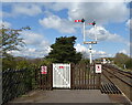 Semaphore signals north of Platform 2, Appleby Railway Station