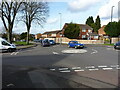 Mini roundabout on West Heath Road