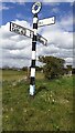 Cumberland County Council finger signpost at Alstonby