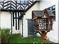 SP1386 : Timber-framed bird table, Blakesley Hall, Yardley by A J Paxton