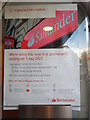 TQ0694 : Santander Bank closure notice in Rickmansworth by David Hillas