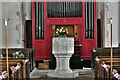 Gazeley, All Saints Church: c14th octagonal font 3