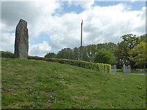 SJ5728 : Hawkstone Park - stone and entrance gates by Chris Allen