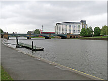 SK5838 : Trent Bridge, the City Ground and Waterside by John Sutton